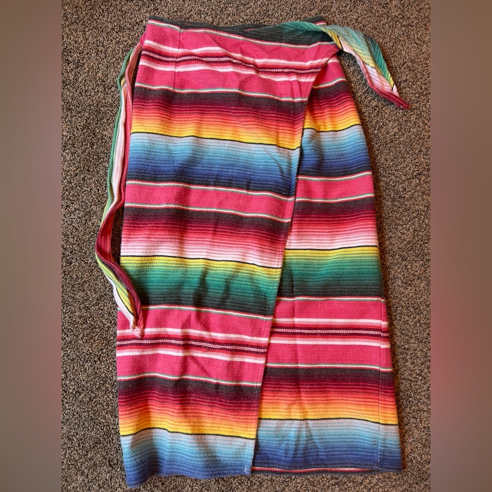 Vintage 80’s, Rebecca Thomas Southwest Blanket Wrap Skirt, Size 8